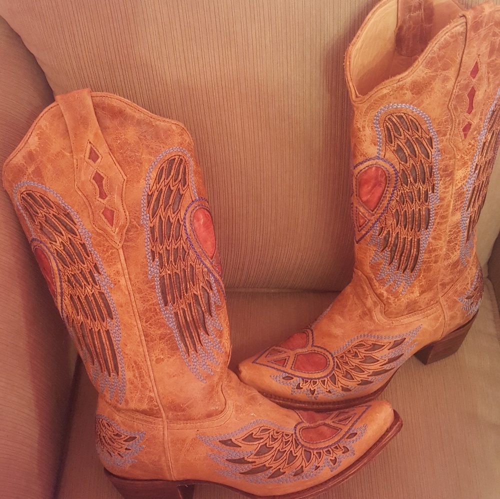 Heart ladies cowboy boots
